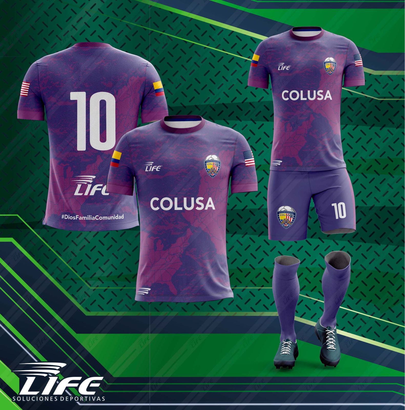 Uniforme oficial COLUSA morado